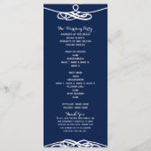 Wit & Wit Elegant Huwelijksprogramma Programmakaart (Achterkant)