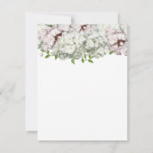 Wit-wit en Blush Floral Reply Kaart (Achterkant)