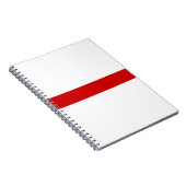 Wit-wit-rood-wit Notitieboek (Rechterzijde)