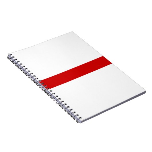 Wit-wit-rood-wit Notitieboek (Rechterzijde)