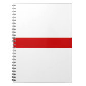 Wit-wit-rood-wit Notitieboek (Voorkant)