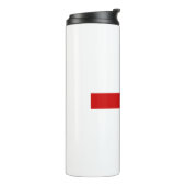 Wit-wit-rood-wit Thermosbeker (Gedraaid links)