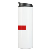 Wit-wit-rood-wit Thermosbeker (Geroteerd rechts)