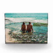 Wit-witbestemming van bruiloft Honeymoon Fotoblokken (Voorkant)