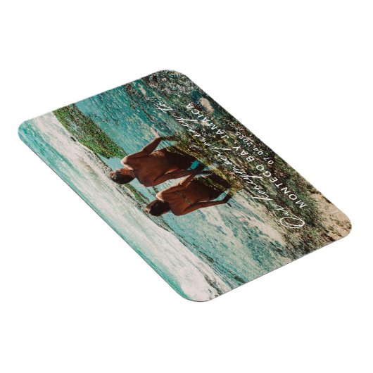 Wit-witbestemming van bruiloft Honeymoon Magneet (Rechterzijde)