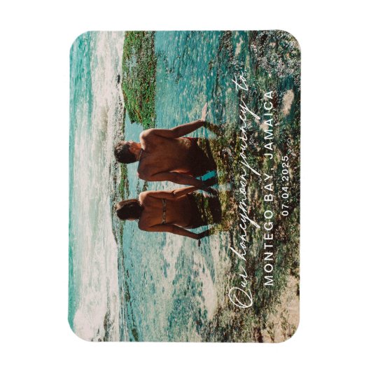 Wit-witbestemming van bruiloft Honeymoon Magneet (Verticaal)