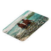 Wit-witbestemming van bruiloft Honeymoon Magneet (Linkerzijde)