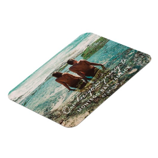 Wit-witbestemming van bruiloft Honeymoon Magneet (Linkerzijde)