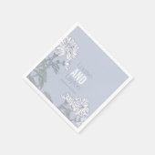 Wit-witbloem voor bruiloft servet (Hoek)