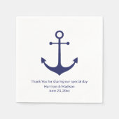 Wit-witboek over de bruiloft van de nautische anke servet (Voorkant)