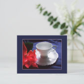 Wit-witdemitasse Briefkaart (Staand voorkant)