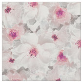 Wit-witte en roze floraal stof (Close Up)