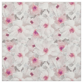 Wit-witte en roze floraal stof