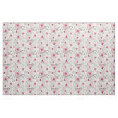 Wit-witte en roze floraal stof (Fat Quarter)