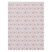 Wit-witte en roze floraal tafelkleed (Voorkant)