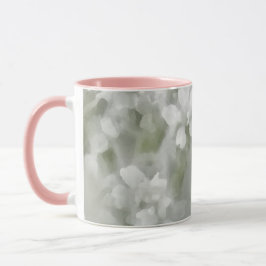 Wit-witte impressionistische botanische bloemenkun mok