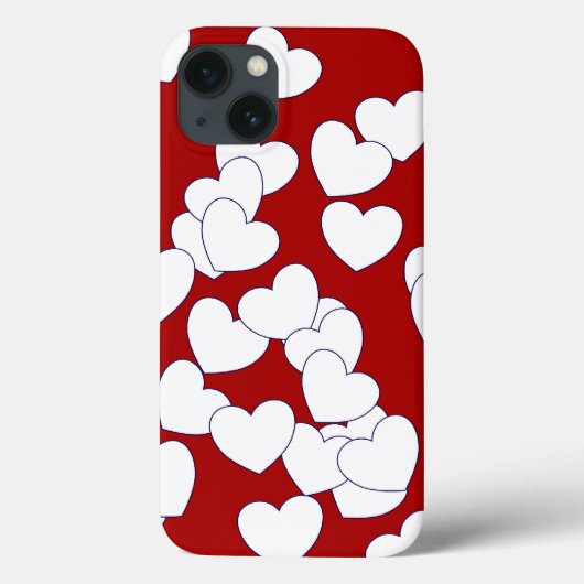 Wit-witte speelbal op rood mooi iPhone-Hoesje Case-Mate iPhone Case (Achterkant)