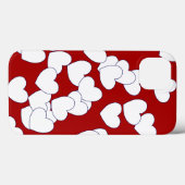 Wit-witte speelbal op rood mooi iPhone-Hoesje Case-Mate iPhone Case (Achterkant (horizontaal))