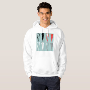 Wit-witte wortel Icons Oranje Hoodie