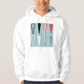 Wit-witte wortel Icons Oranje Hoodie (Voorkant)