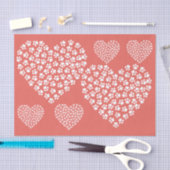 Wit-witverf van honden op papier met rood weefsel (Craft)