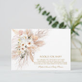 Wit-woestijnrozen Pampas grass Boeken voor Baby Informatiekaartje (Staand voorkant)