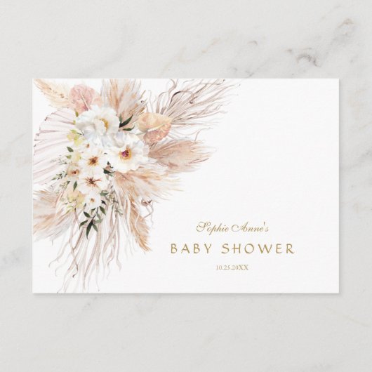 Wit-woestijnrozen Pampas grass Boeken voor Baby Informatiekaartje (Achterkant)