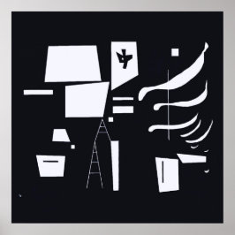 Wit-zacht en hard - Kandinsky Poster