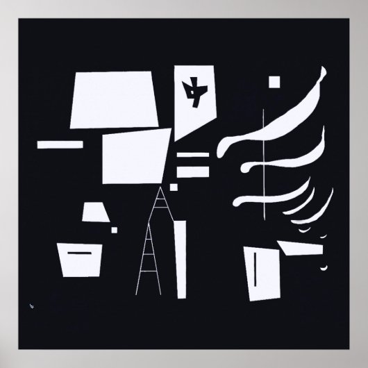 Wit-zacht en hard - Kandinsky Poster (Voorkant)