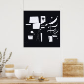 Wit-zacht en hard - Kandinsky Poster (Keuken)