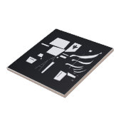 Wit-zacht en hard - Kandinsky Tegeltje (Zijkant)