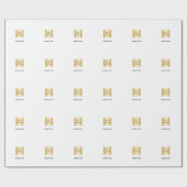 Wit zakelijk bedrijfslogo cadeaupapier (Vlak)