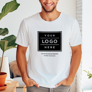 Wit Zakelijk Logo Bedrijfsnaam Promo T-shirt