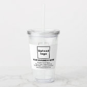 Wit Zakelijk Merk | Acryl Bekertje Drinkbeker (Voorkant)