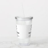 Wit Zakelijk Merk op Acryl Tumbler Acryl Drinkbeker (Links)