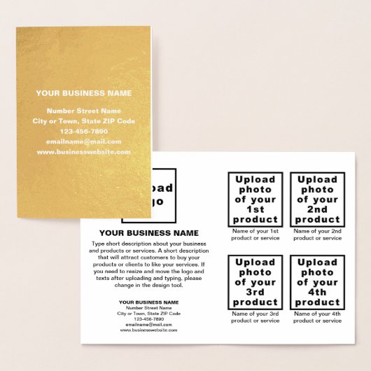 Wit Zakelijk Merk op Folie Kaart (Display)