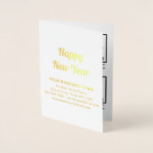 Wit Zakelijk Merk op Nieuwjaar Folie Kaart (Voorkant)