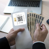 Wit zakelijk naam qr-code logo vierkante sticker