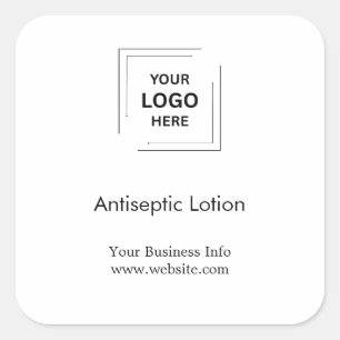 Wit Zakelijk professioneel logo op maat Vierkante Sticker