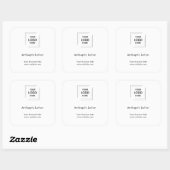 Wit | Zakelijk professioneel logo op maat Vierkante Sticker (Vel)