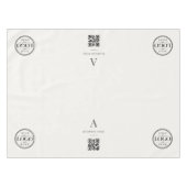 Wit Zakelijk QR-code Logo Tafelbanner Tafelkleed (Voorkant (Horizontaal))