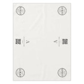 Wit Zakelijk QR-code Logo Tafelbanner Tafelkleed (Voorkant)
