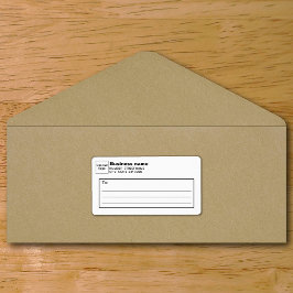 Wit Zakelijk Verzendlabel
