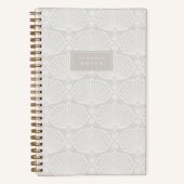 Wit Zand Beige | Deco Fans Persoonlijk Notitieboek (Voorkant)