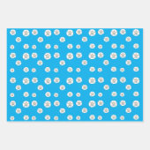 Wit zand dollars blauw inpakpapier vel (Voorkant)