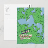 Wit zandmeer Wisconsin Briefkaart (Voorkant / Achterkant)