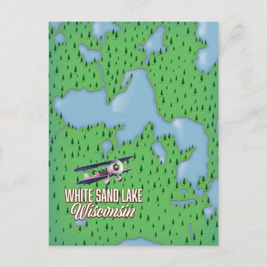 Wit zandmeer Wisconsin Briefkaart (Voorkant)