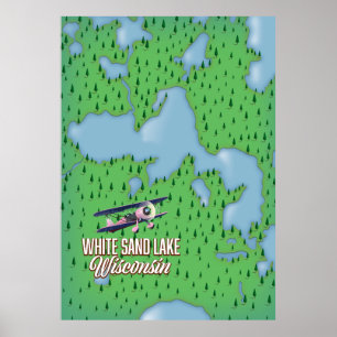 Wit zandmeer Wisconsin Poster