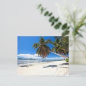 Wit zandstrand briefkaart (Staand voorkant)