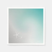 Wit zandstrand en Star Fish Servet (Voorkant)